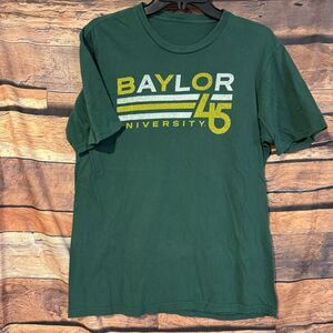 Baylor University T-Shirt Mens Medium M Green Gold Graphic NCAA Bears T-Shirt